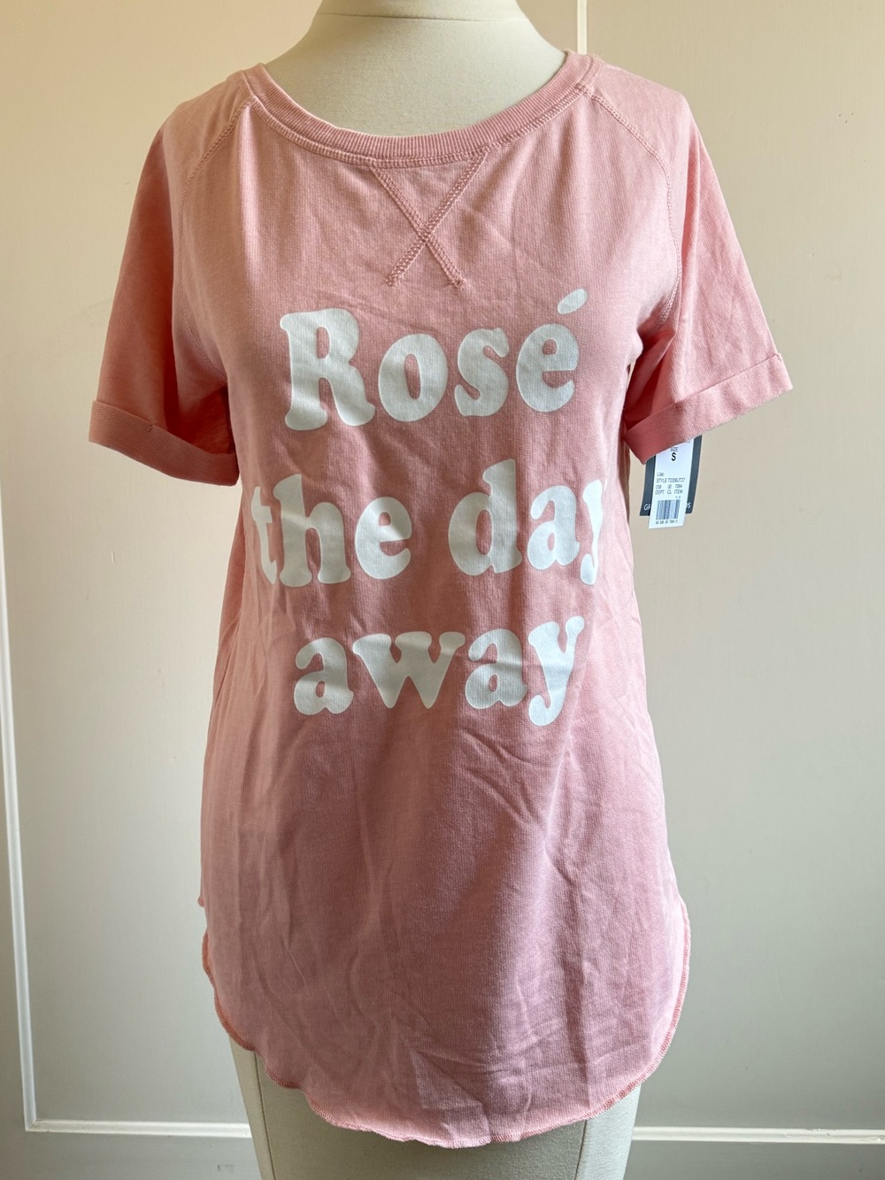 Pink "Rosé the day away" Graphic Tee